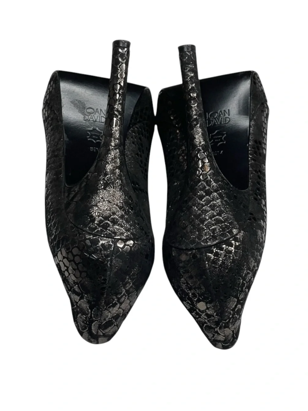Joan & David ☀︎︎ Metallic Animal Print Platform Pumps Heels ☀︎︎ Black ☀︎︎ 8.5M